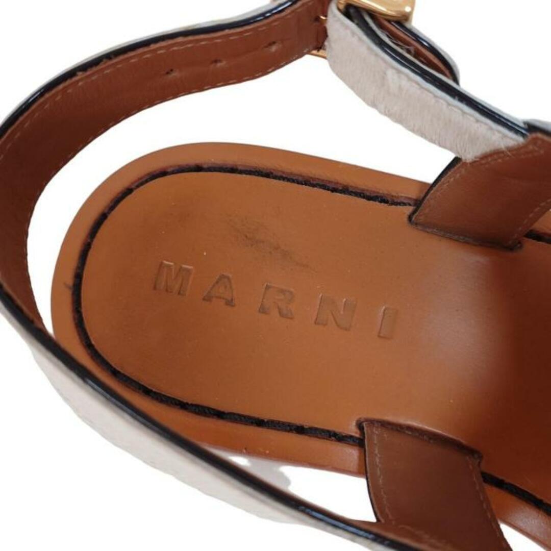 MARNI - MARNI(マルニ) サンダル 37 レディース - 白×黒 MARNI - MARNI(マルニ) サンダル 37 レディース - 白×黒