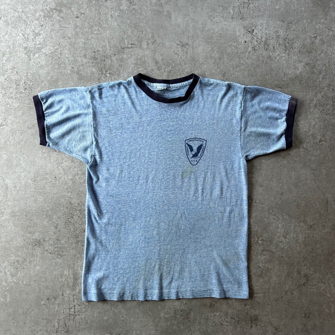 Champion - 70s チャンピオン リンガーtシャツ USA製 L 霜降り Champion - 70s チャンピオン リンガーtシャツ USA製 L 霜降り