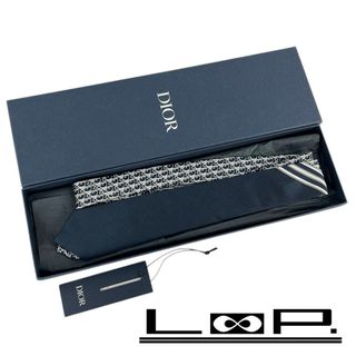 Dior - Dior ロゴ オリーブグリーン ネクタイ 75%シルク 結婚式 Dior - Dior ロゴ オリーブグリーン ネクタイ 75%シルク 結婚式