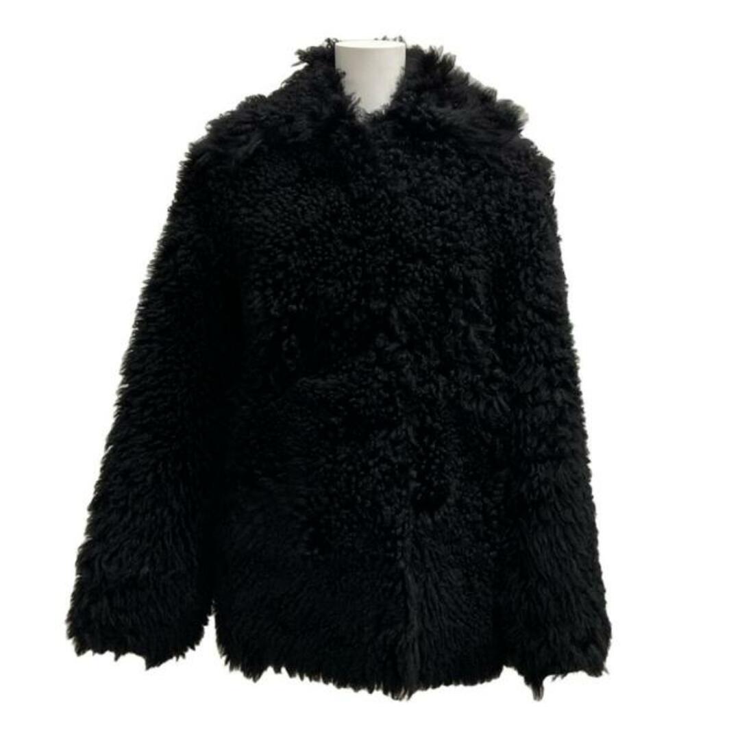 CELINE - CELINE(セリーヌ) コート サイズ34 S レディース - 2 8I65/4795 黒 長袖/ムートン/冬