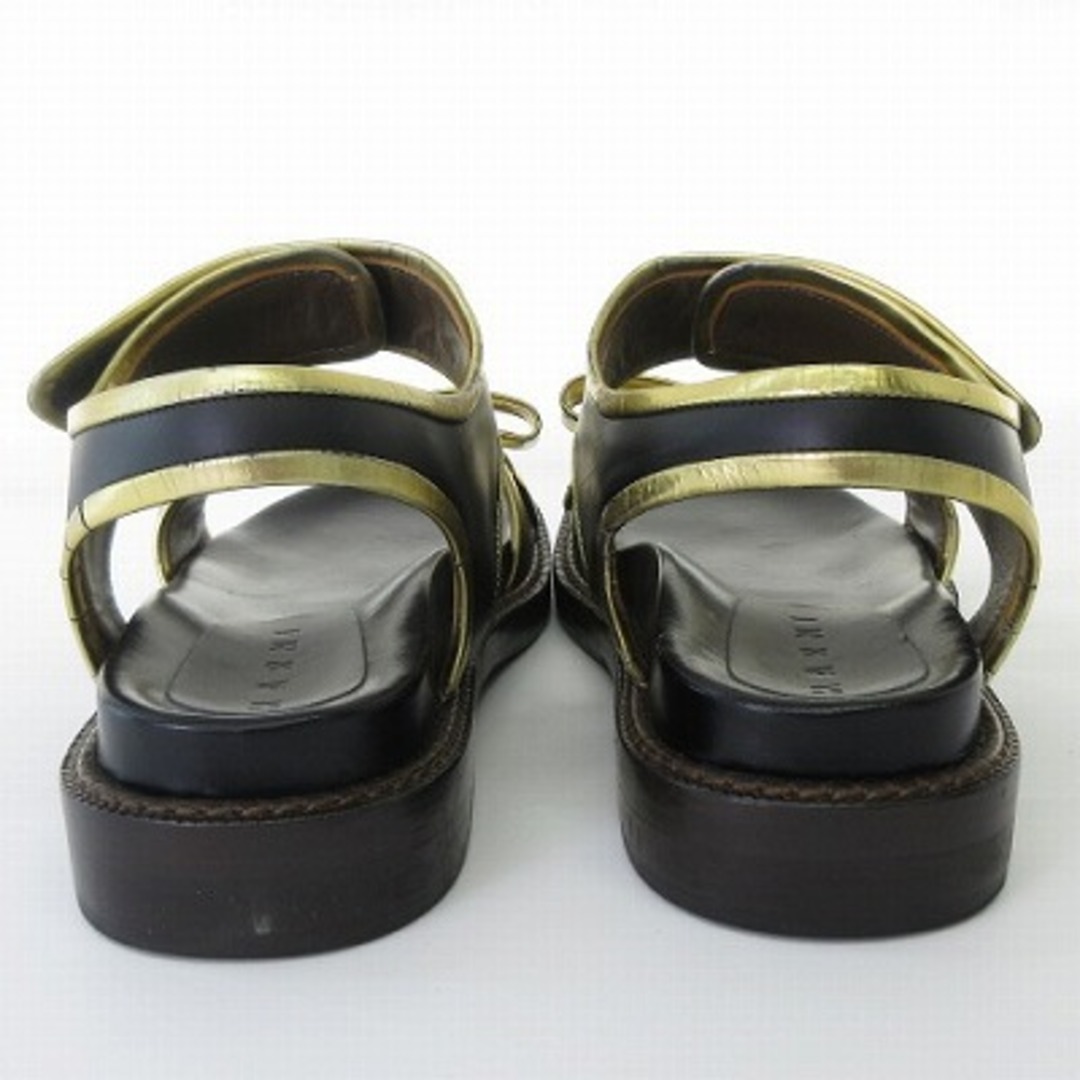 MARNI - マルニ サンダル シューズ リボン ブラック ゴールド MARNI - マルニ サンダル シューズ リボン ブラック ゴールド