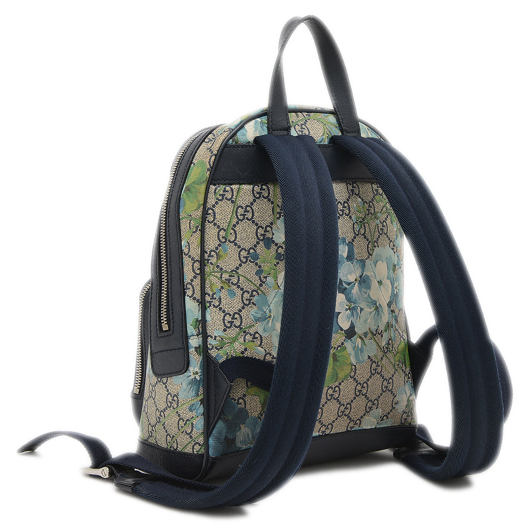 GUCCI - グッチ GGブルームス リュック キャンバス ブルー GUCCI - グッチ GGブルームス リュック キャンバス ブルー