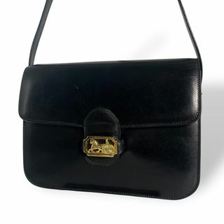 CELINE - セリーヌ ショルダーバッグ 馬車金具 レザー ゴールド CELINE - セリーヌ ショルダーバッグ 馬車金具 レザー ゴールド