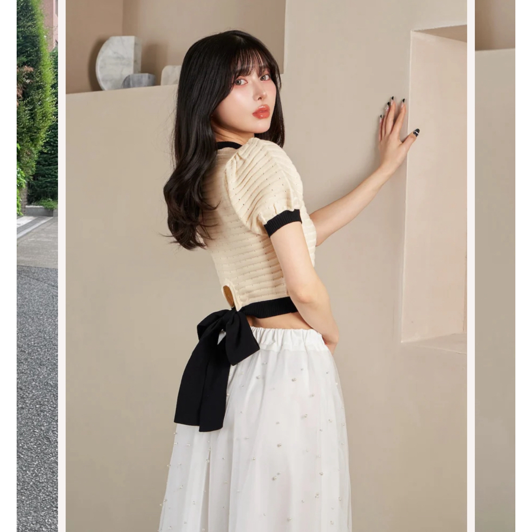 Darich - 新品タグ付 ダーリッチ バックリボンパフショルニット Darich - 新品タグ付 ダーリッチ バックリボンパフショルニット