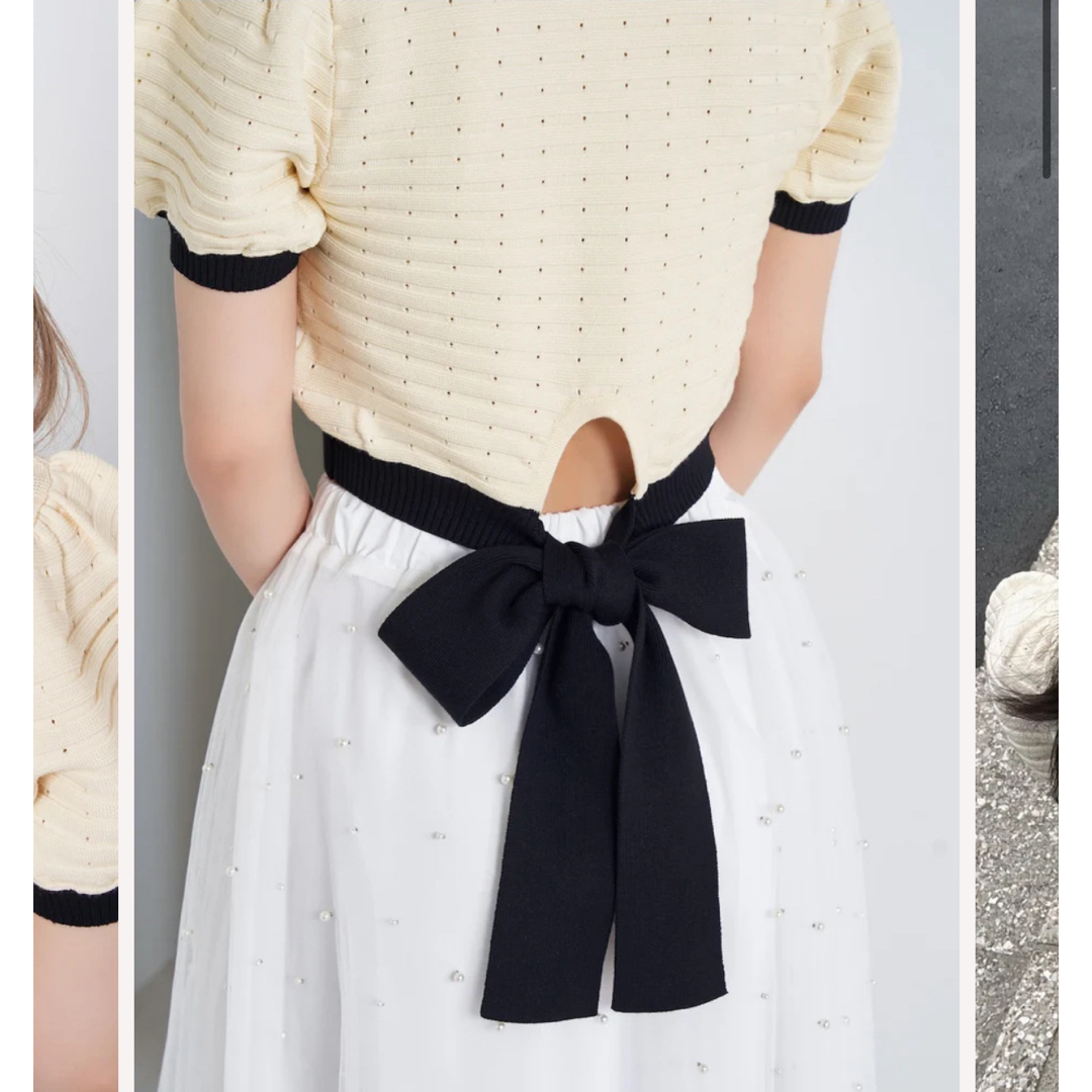 Darich - 新品タグ付 ダーリッチ バックリボンパフショルニット Darich - 新品タグ付 ダーリッチ バックリボンパフショルニット