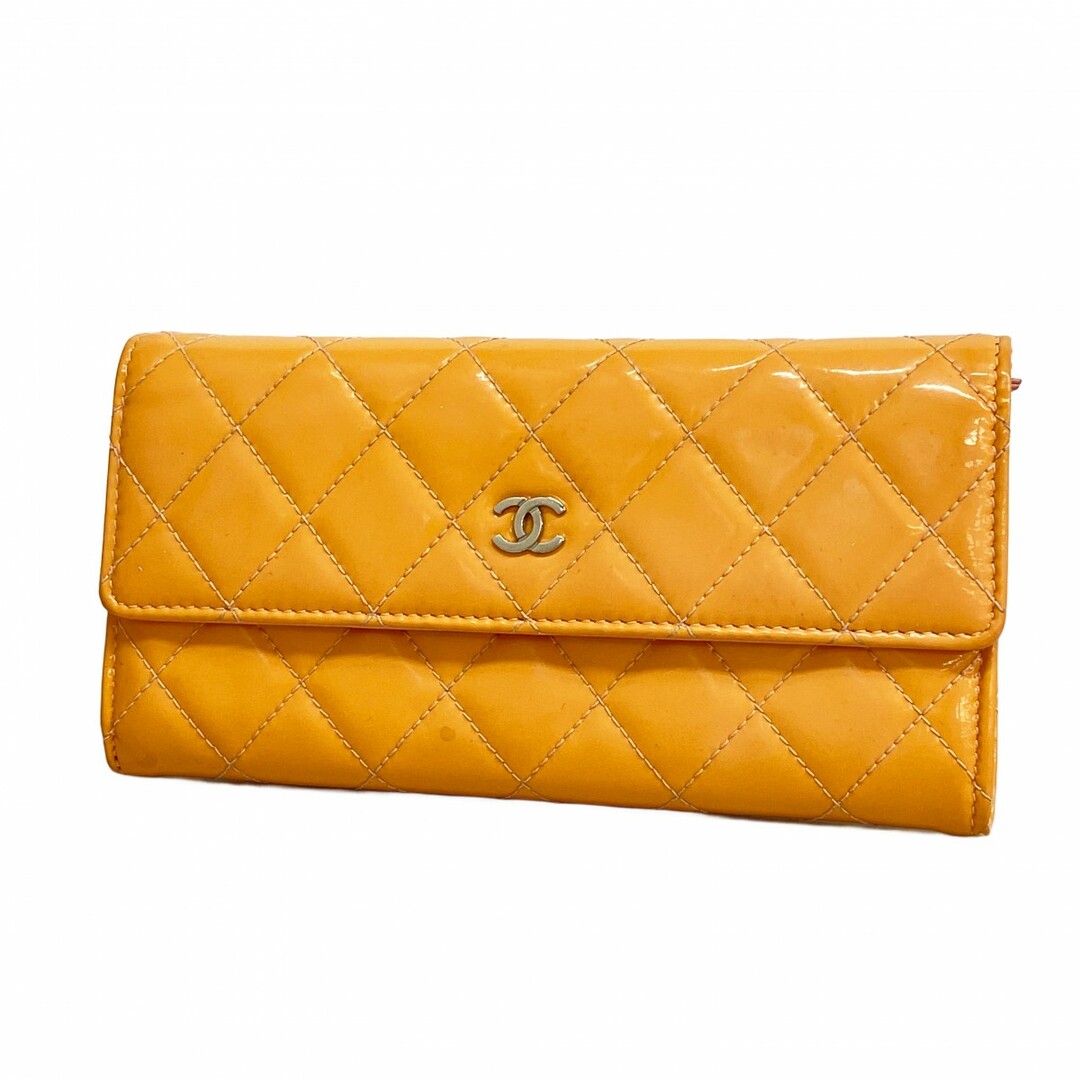 CHANEL - 【5db2340】シャネル 長財布 マトラッセ パテント CHANEL - 【5db2340】シャネル 長財布 マトラッセ パテント