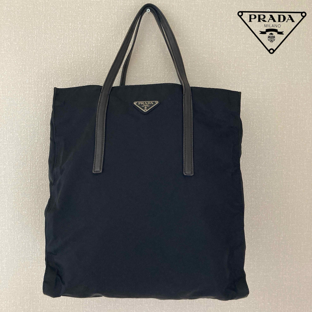 PRADA - PRADA プラダ トートバッグ ナイロン 三角ロゴプレート PRADA - PRADA プラダ トートバッグ ナイロン 三角ロゴプレート