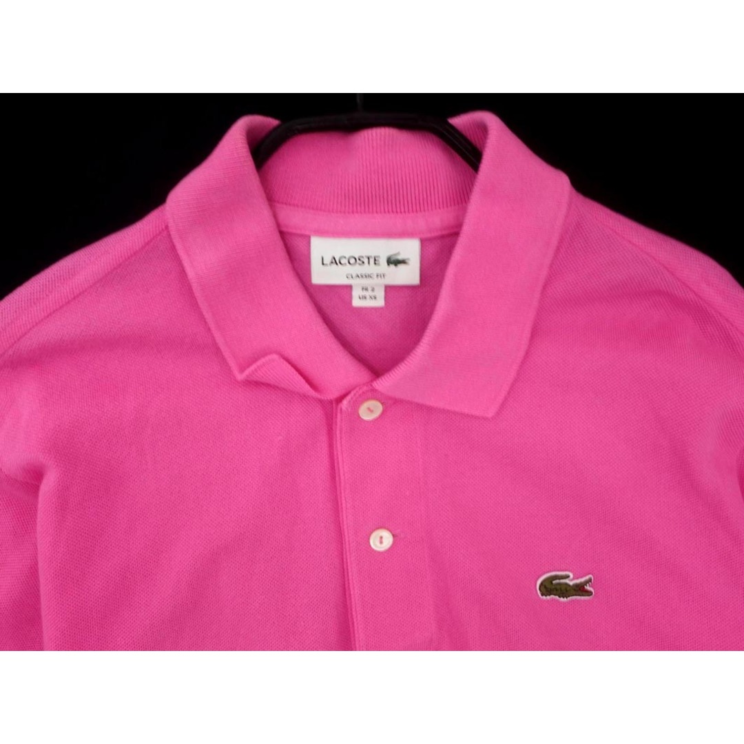 LACOSTE - LACOSTE ラコステ ワッペン ポロシャツ sizeXS/ピンク LACOSTE - LACOSTE ラコステ ワッペン ポロシャツ sizeXS/ピンク