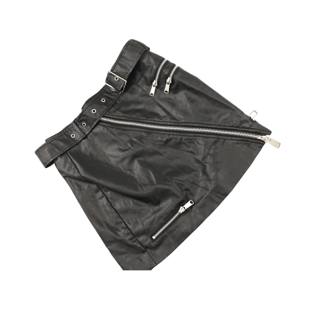 ZARA - ZARA ザラ 合皮 フェイクレザー ベルト付き ジップ ミニ ZARA - ZARA ザラ 合皮 フェイクレザー ベルト付き ジップ ミニ