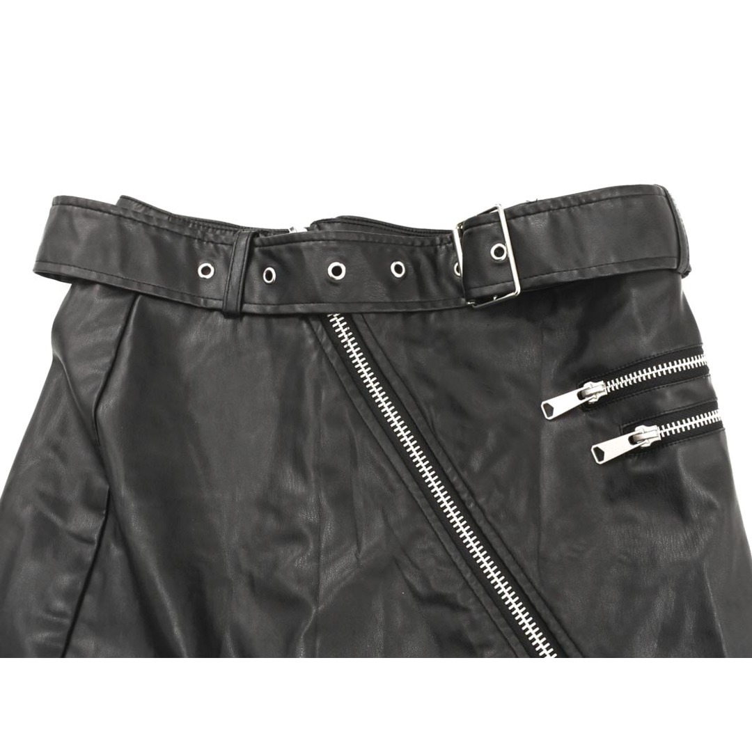 ZARA - ZARA ザラ 合皮 フェイクレザー ベルト付き ジップ ミニ ZARA - ZARA ザラ 合皮 フェイクレザー ベルト付き ジップ ミニ