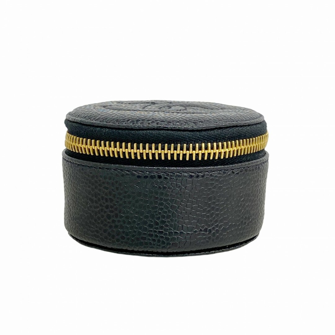 CHANEL - 【5db2976】シャネル ポーチ キャビアスキン ブラック CHANEL - 【5db2976】シャネル ポーチ キャビアスキン ブラック