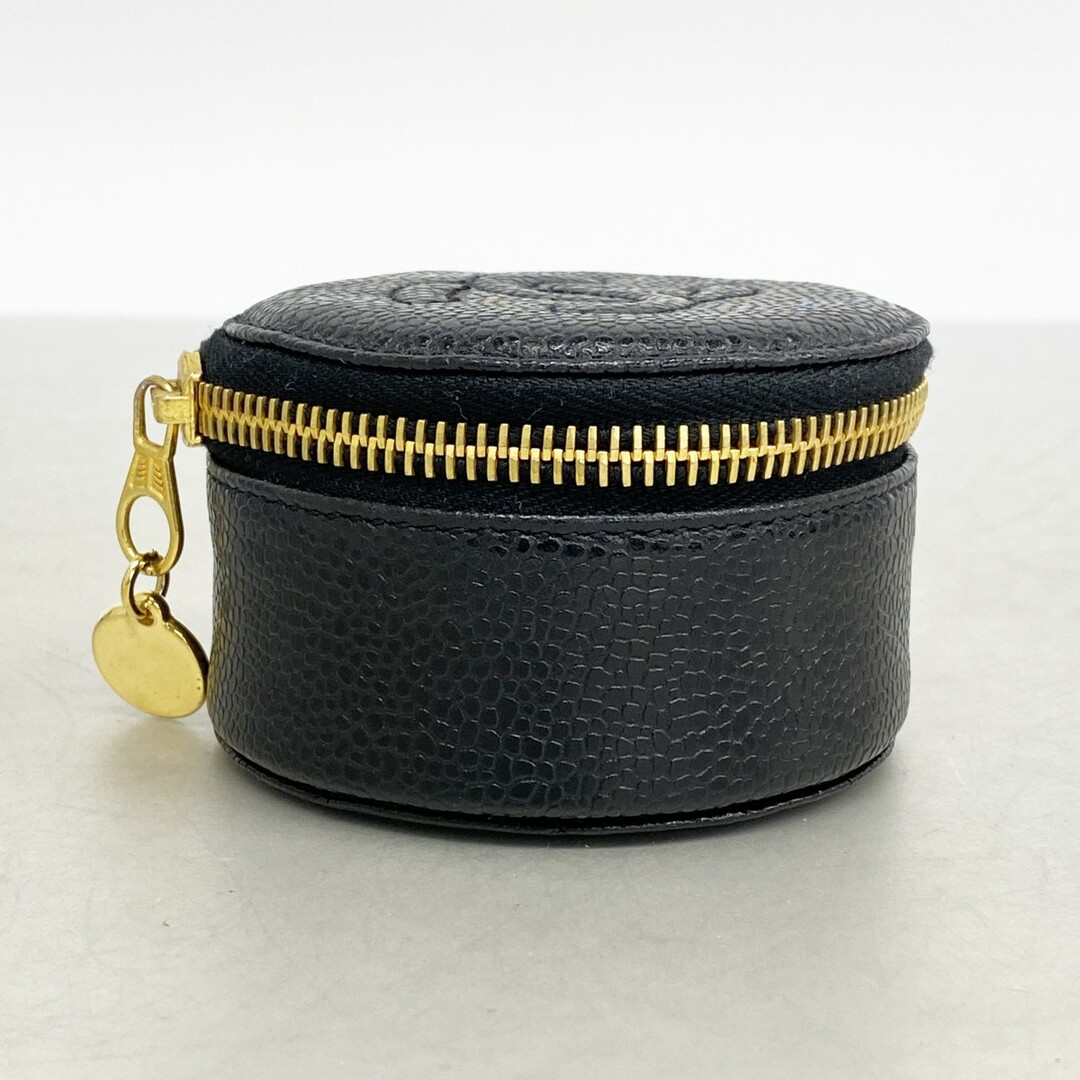 CHANEL - 【5db2976】シャネル ポーチ キャビアスキン ブラック CHANEL - 【5db2976】シャネル ポーチ キャビアスキン ブラック