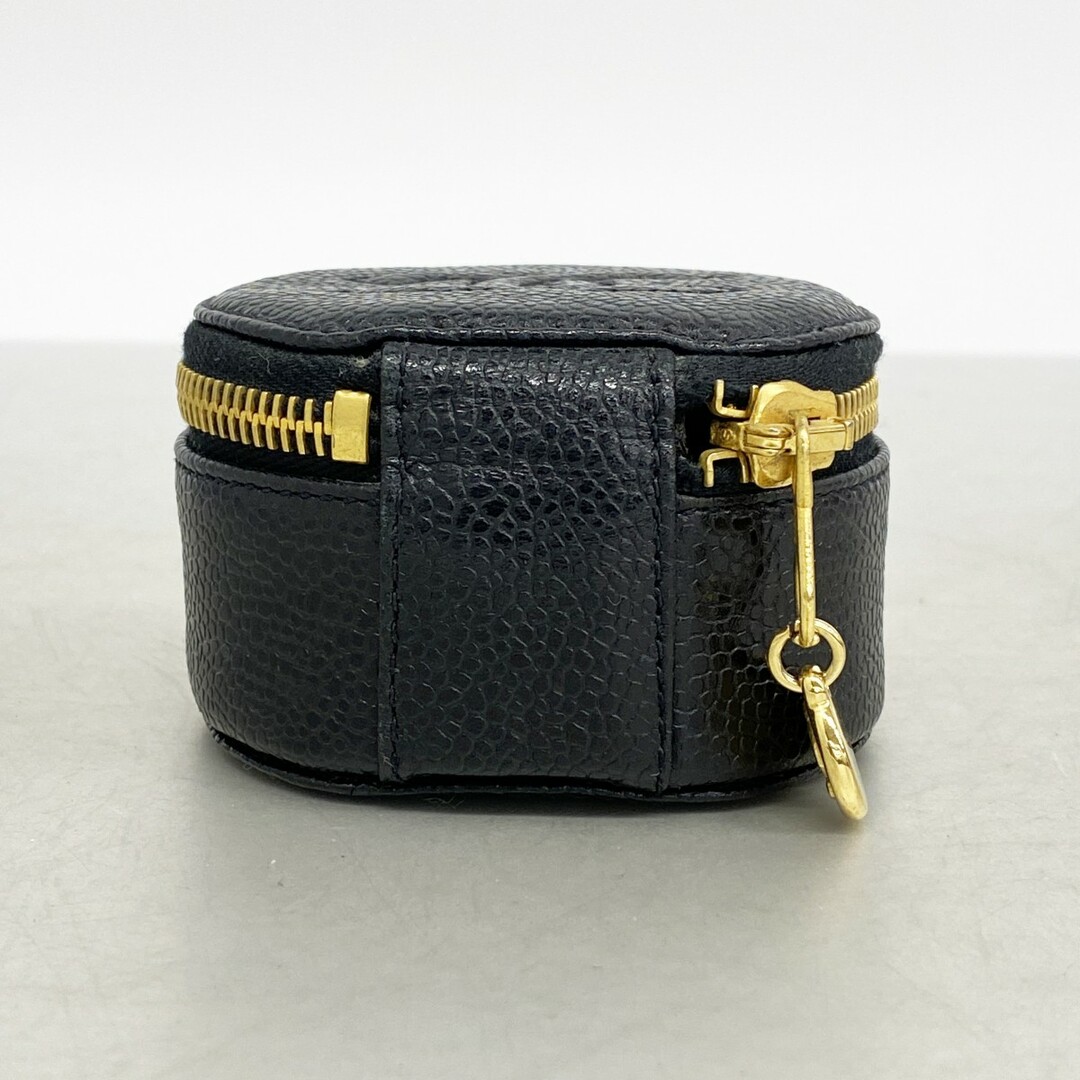 CHANEL - 【5db2976】シャネル ポーチ キャビアスキン ブラック CHANEL - 【5db2976】シャネル ポーチ キャビアスキン ブラック
