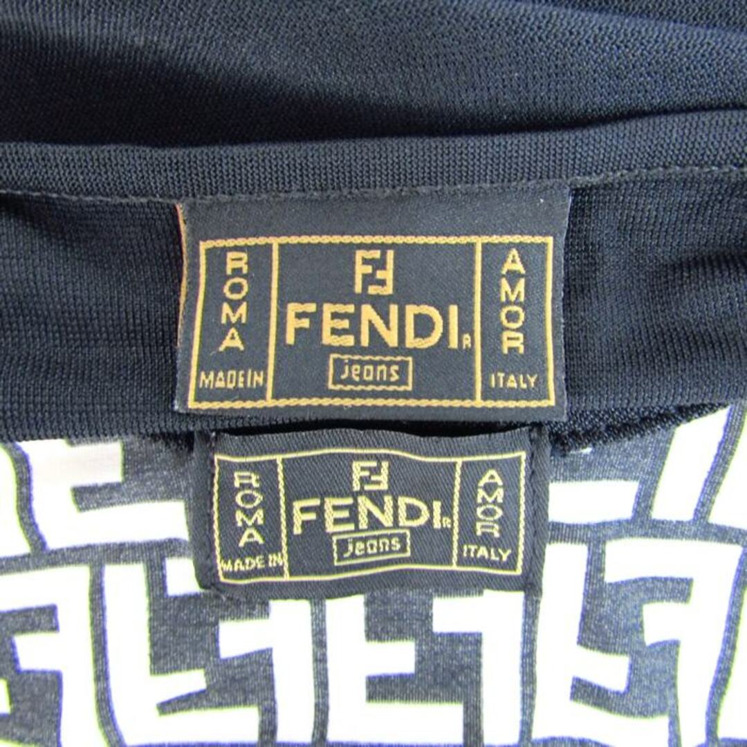 FENDI - フェンディ ワンピース ズッカ柄 トップス 白 黒 FENDI - フェンディ ワンピース ズッカ柄 トップス 白 黒