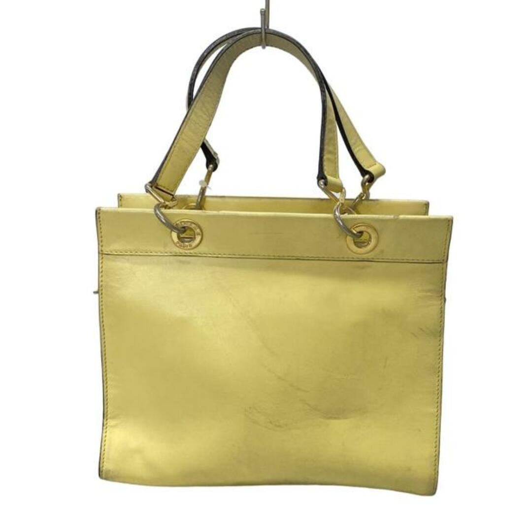 CELINE - CELINE(セリーヌ) ハンドバッグ - イエロー レザーの CELINE - CELINE(セリーヌ) ハンドバッグ - イエロー レザーの