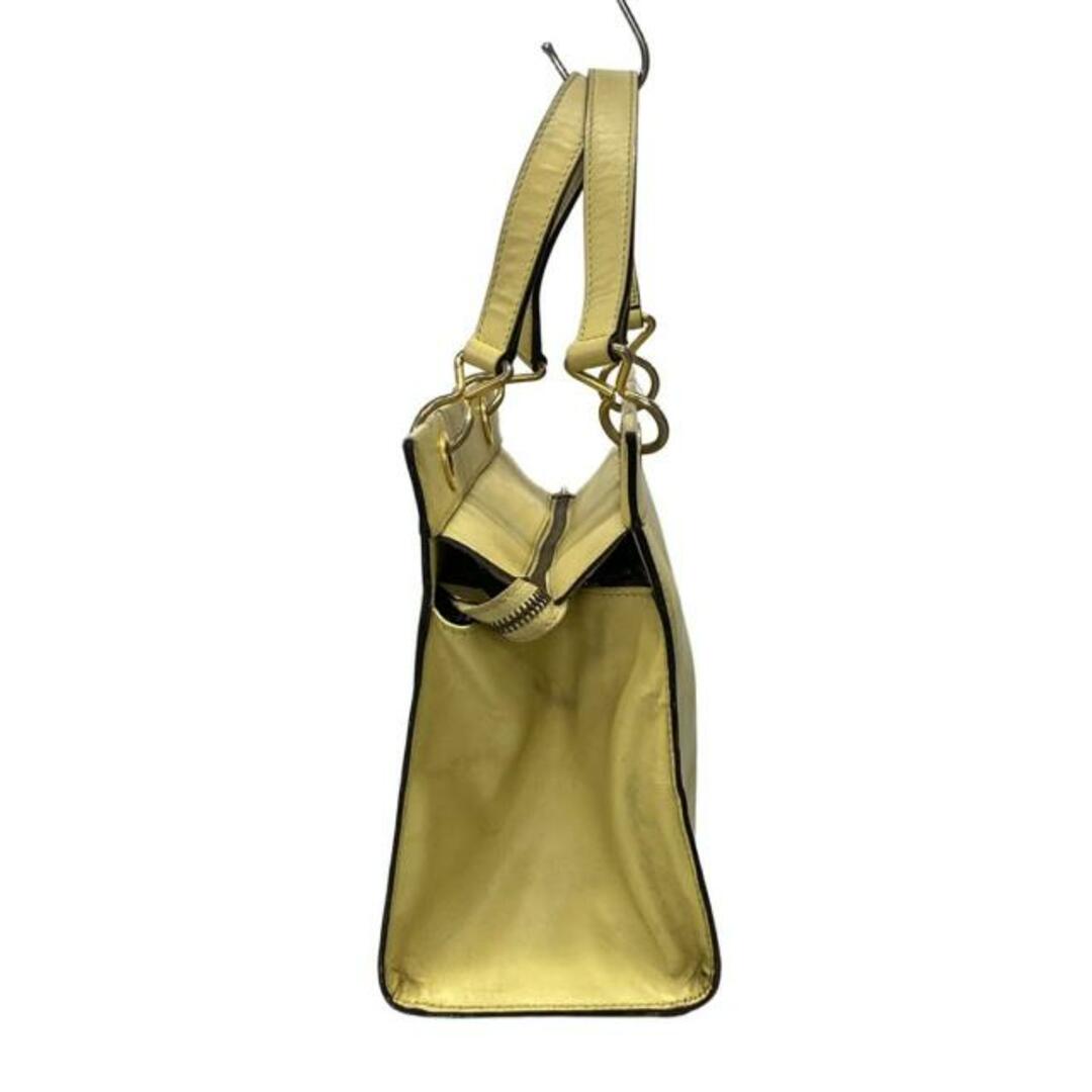 CELINE - CELINE(セリーヌ) ハンドバッグ - イエロー レザーの CELINE - CELINE(セリーヌ) ハンドバッグ - イエロー レザーの