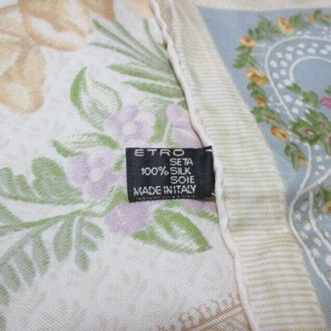 ETRO - エトロ ETRO 美品 シルクスカーフ 大判 花柄 正方形 ETRO - エトロ ETRO 美品 シルクスカーフ 大判 花柄 正方形