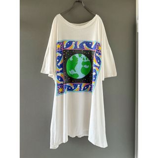 VINTAGE - 古着 ビンテージ 80s 地球 星 3XL オーバーサイズ T VINTAGE - 古着 ビンテージ 80s 地球 星 3XL オーバーサイズ T