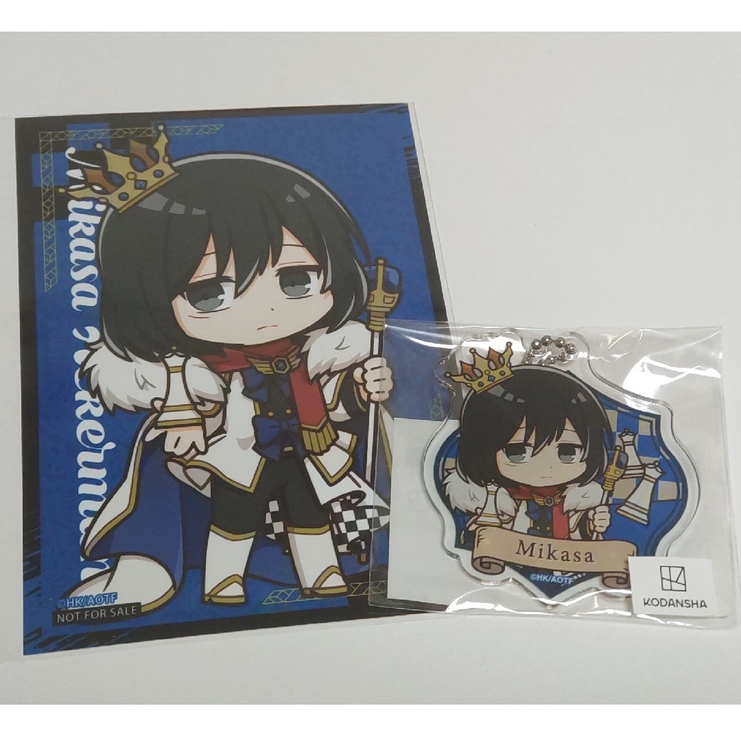 進撃の巨人 まるくじ チェスstyle ブロマイド ミカサ エンタメ/ホビーのアニメグッズ(その他)の商品写真