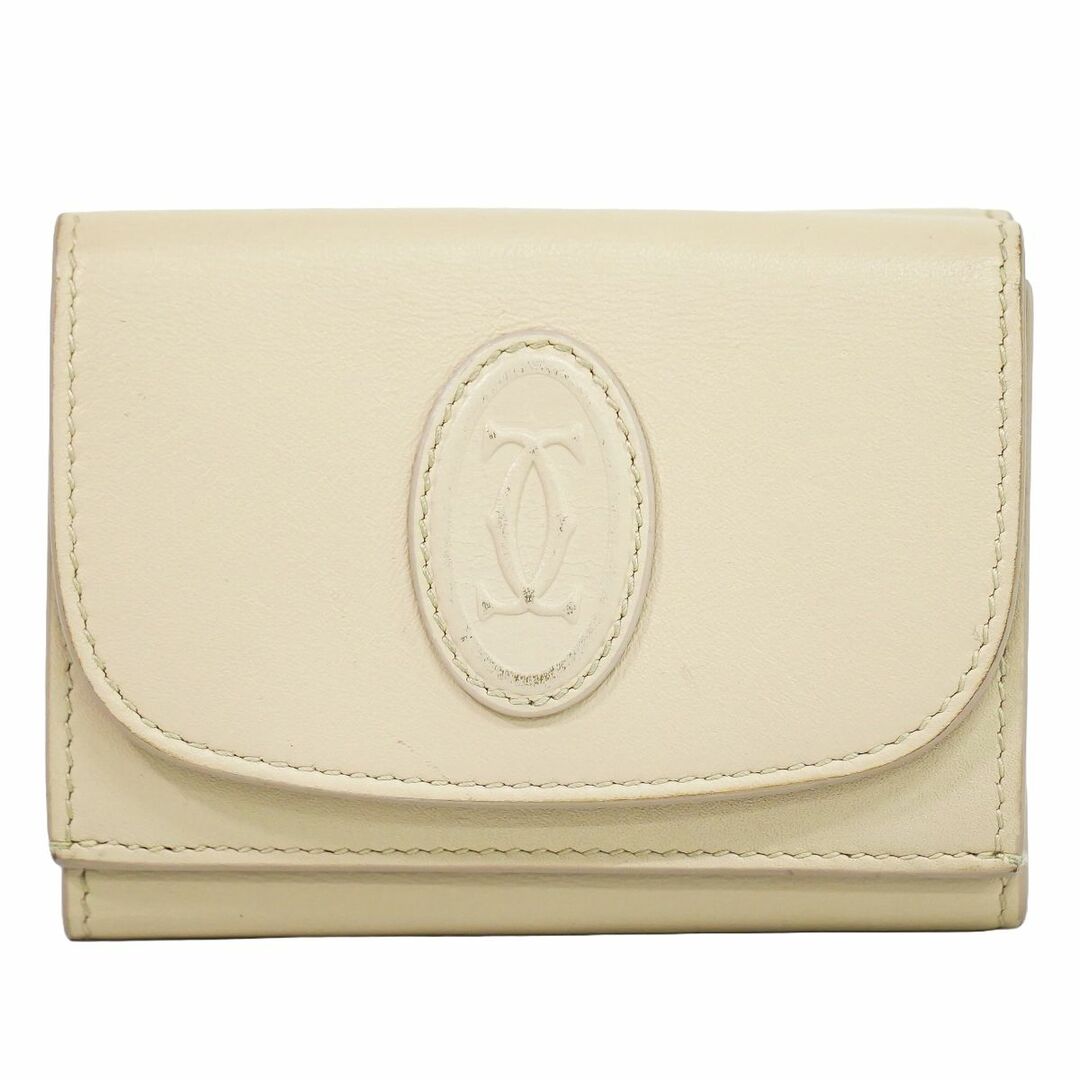 Cartier - 本物 カルティエ Cartier レザー二つ折り 折財布 Cartier - 本物 カルティエ Cartier レザー二つ折り 折財布