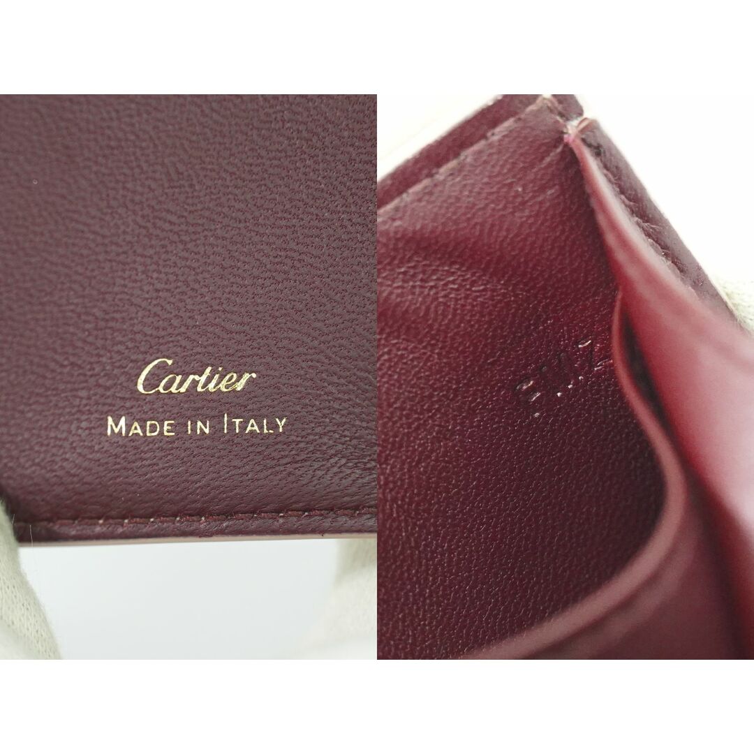 Cartier - 本物 カルティエ Cartier レザー二つ折り 折財布 Cartier - 本物 カルティエ Cartier レザー二つ折り 折財布