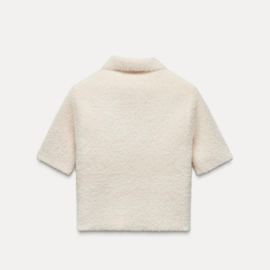 ZARA - ZARA フェイクファー ポロトップス 新品の通販 by ふわ's ZARA - ZARA フェイクファー ポロトップス 新品の通販 by ふわ's