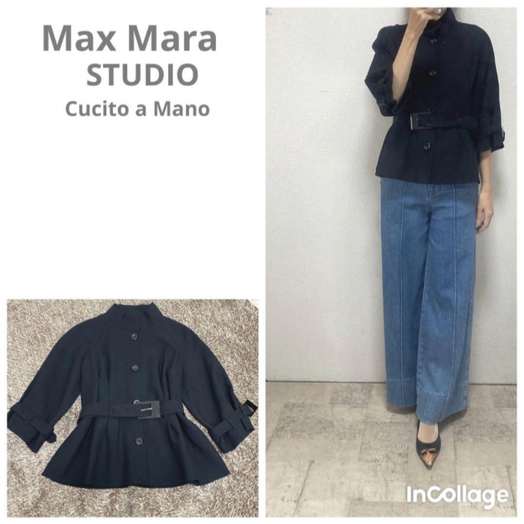 Max Mara - 美品マックスマーラスタジオ 極薄手クチートアマーノ Max Mara - 美品マックスマーラスタジオ 極薄手クチートアマーノ