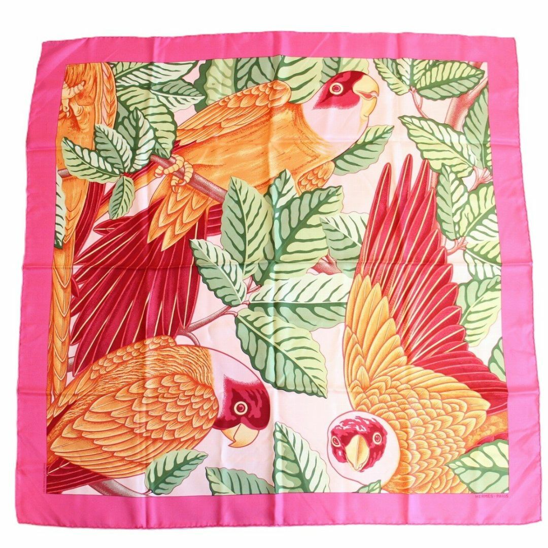 HERMES - HERMES エルメス カレ 90 スカーフ Les Perroquets HERMES - HERMES エルメス カレ 90 スカーフ Les Perroquets