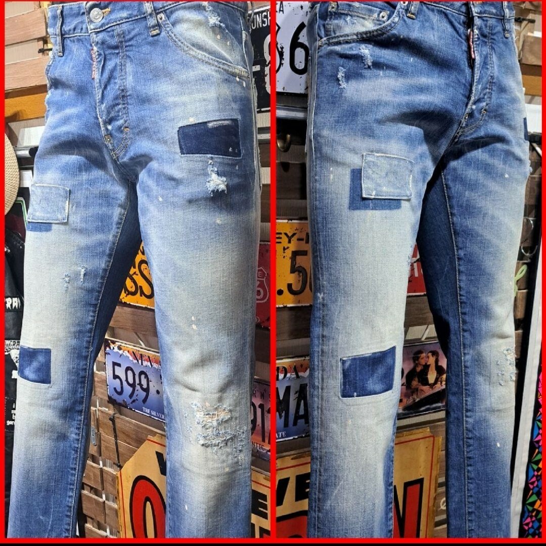 DSQUARED2 - Dsquared2 パッチワーク リメイク加工 ジーンズ DSQUARED2 - Dsquared2 パッチワーク リメイク加工 ジーンズ