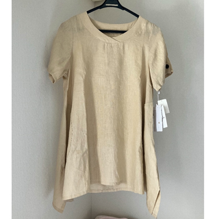 【新品！】フレンチリネンのチュニック(シャツ/ブラウス(半袖/袖なし))