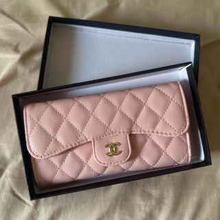 CHANEL - 美品 シャネル ラムスキン マドモアゼル Vステッチ 長 CHANEL - 美品 シャネル ラムスキン マドモアゼル Vステッチ 長