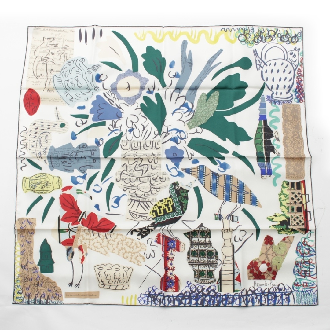 HERMES - エルメス カレ90 シルク La Maison des Oiseaux HERMES - エルメス カレ90 シルク La Maison des Oiseaux