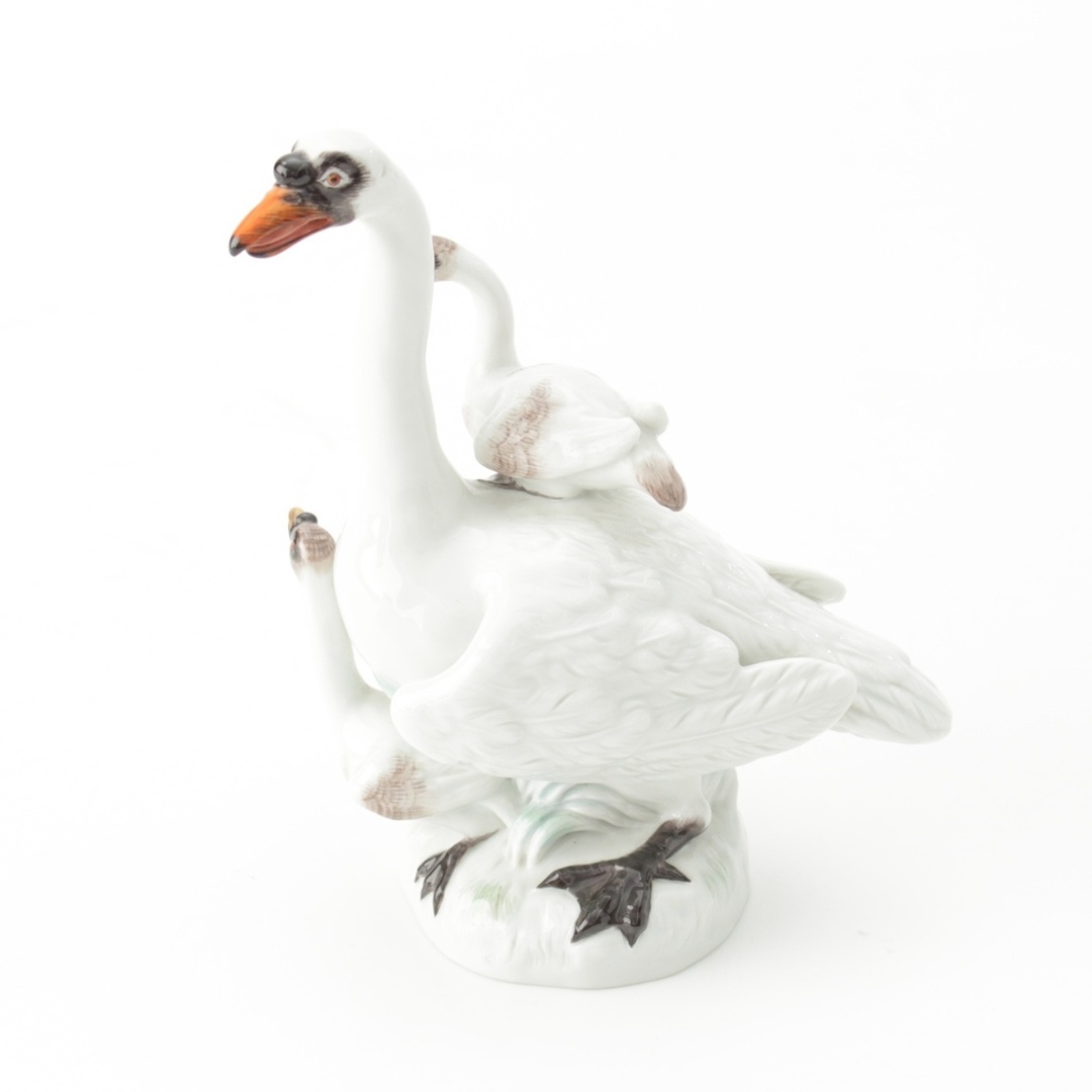 MEISSEN - マイセン 白鳥 親子 フィギュリン インテリア 77132 MEISSEN - マイセン 白鳥 親子 フィギュリン インテリア 77132