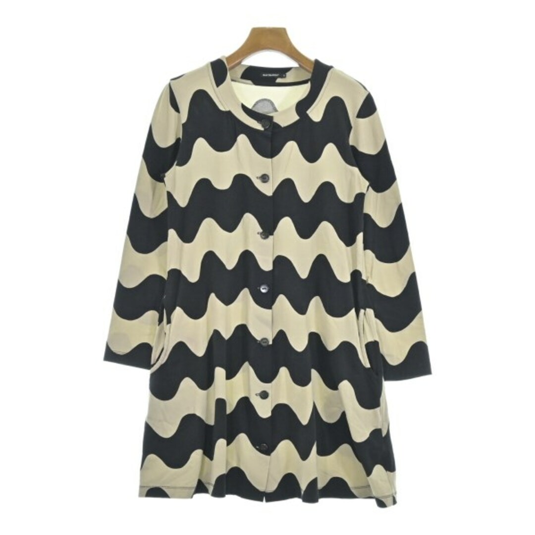 marimekko - marimekko マリメッコ ワンピース XS ベージュx黒 marimekko - marimekko マリメッコ ワンピース XS ベージュx黒