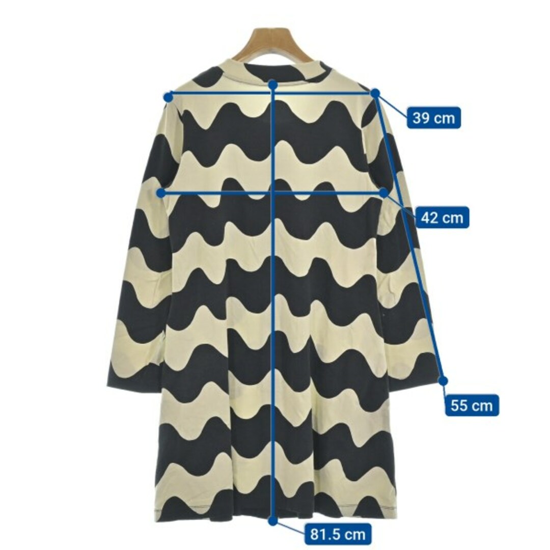 marimekko - marimekko マリメッコ ワンピース XS ベージュx黒 marimekko - marimekko マリメッコ ワンピース XS ベージュx黒