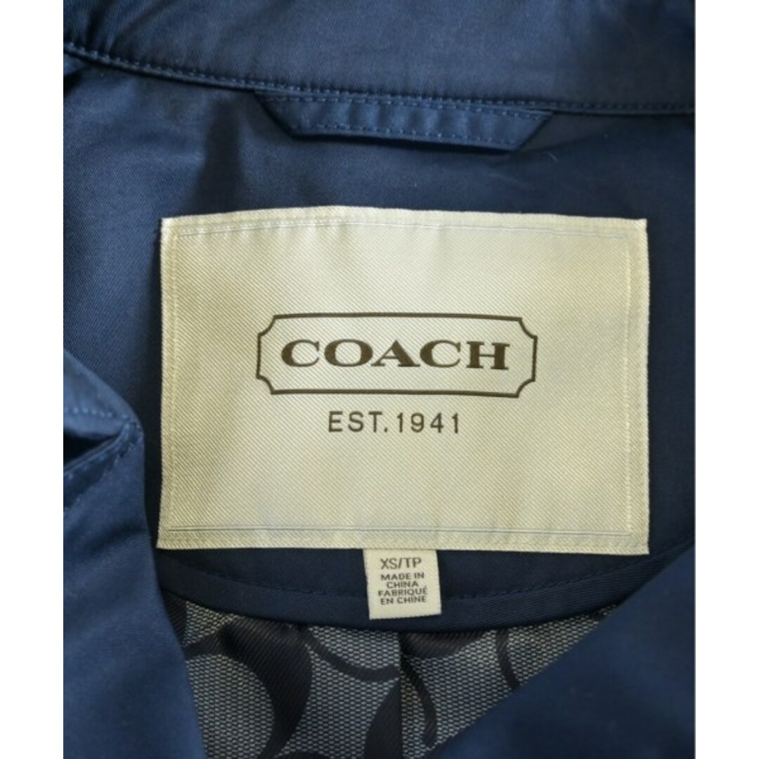 COACH - COACH コーチ トレンチコート XS 青 【古着】【中古】の COACH - COACH コーチ トレンチコート XS 青 【古着】【中古】の