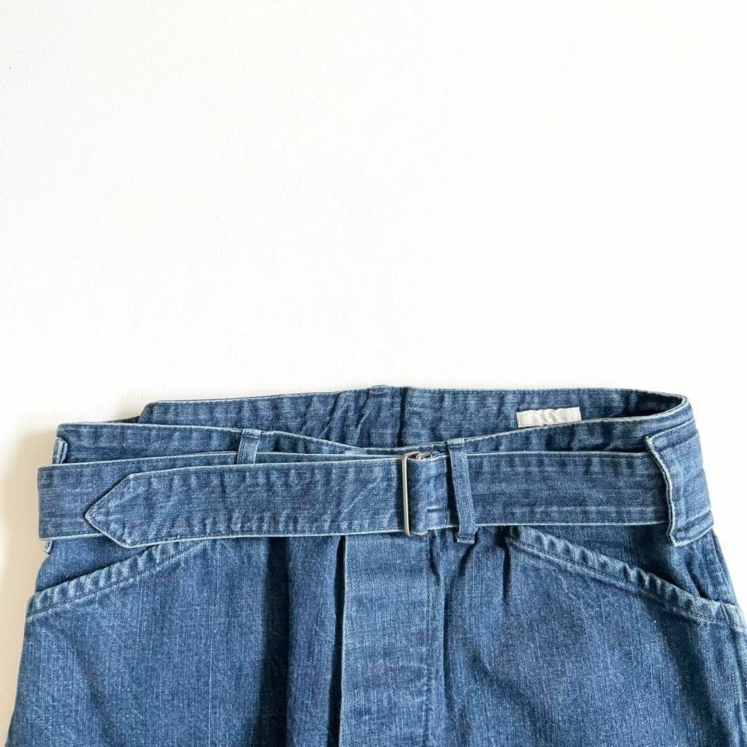COMOLI - 4692【美品】コモリ ベルテッドデニム ワイドパンツ COMOLI - 4692【美品】コモリ ベルテッドデニム ワイドパンツ