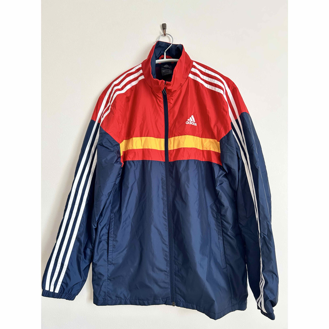 adidas - adidas ジップアップウィンドブレーカー 赤 紺 黄 Mの adidas - adidas ジップアップウィンドブレーカー 赤 紺 黄 Mの