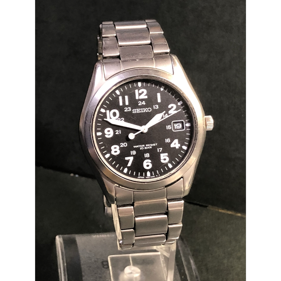 SEIKO - 完動良品 SEIKO ミリタリー 黒文字盤 7N42-8260 SBCA001 SEIKO - 完動良品 SEIKO ミリタリー 黒文字盤 7N42-8260 SBCA001
