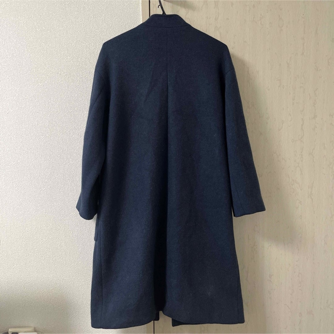 ZARA - ダークブルーロングコートの通販 by natsukist's shop ZARA - ダークブルーロングコートの通販 by natsukist's shop