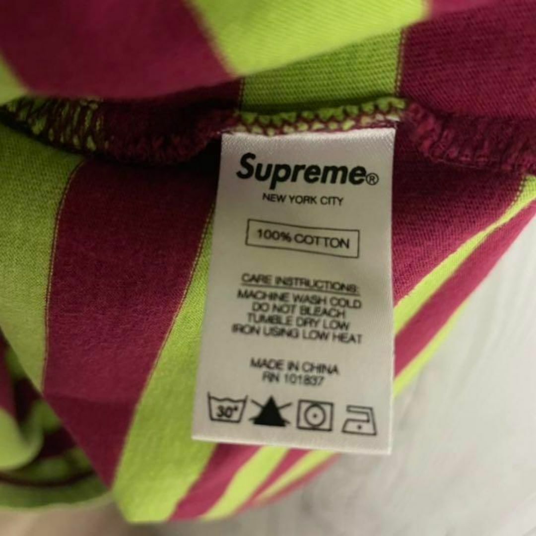 Supreme - 【人気Lサイズ】シュプリーム☆刺繍ロゴ ボーダー Supreme - 【人気Lサイズ】シュプリーム☆刺繍ロゴ ボーダー