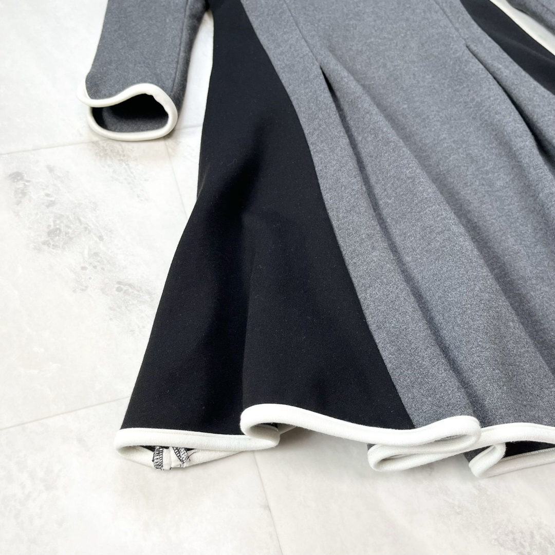 mame - 【美品】mame バイカラー フレアワンピース Jersey Dress mame - 【美品】mame バイカラー フレアワンピース Jersey Dress