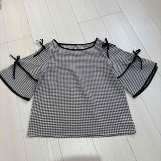 クレア（CLAIRE）(CLAIRE)のクレア　リボン袖が可愛いTシャツ(シャツ/ブラウス(半袖/袖なし))