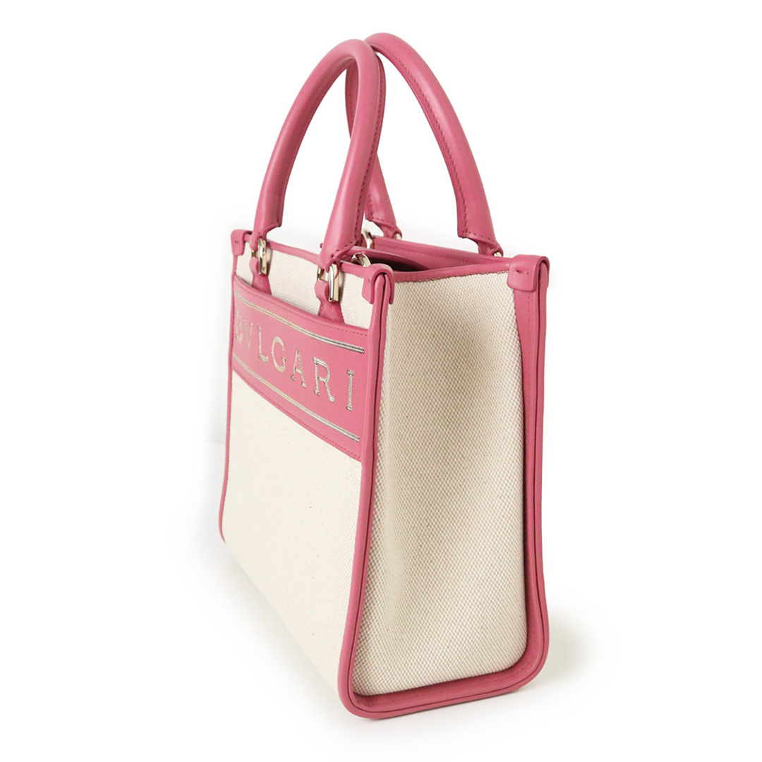 BVLGARI - ブルガリ ロゴ トート 2way ショルダー ハンドバッグ BVLGARI - ブルガリ ロゴ トート 2way ショルダー ハンドバッグ