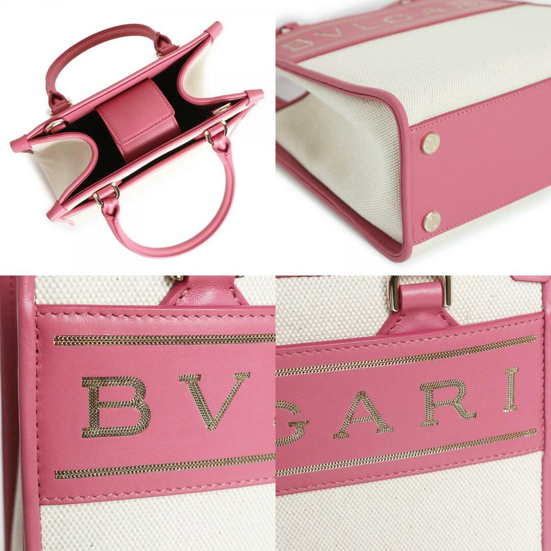 BVLGARI - ブルガリ ロゴ トート 2way ショルダー ハンドバッグ BVLGARI - ブルガリ ロゴ トート 2way ショルダー ハンドバッグ