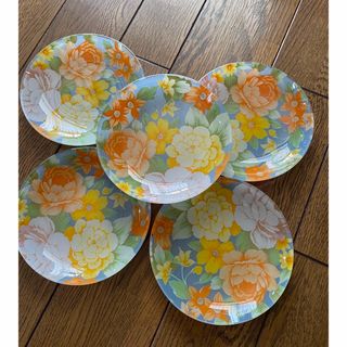 美品　花柄　デザート皿　皿(食器)