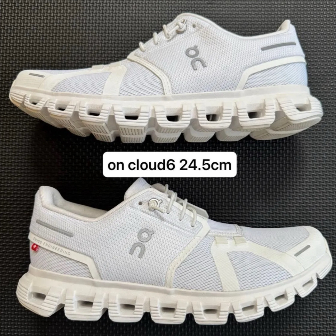On - on cloud6 白ホワイト スニーカー24.5cm 4/18購入 ほぼ新品 On - on cloud6 白ホワイト スニーカー24.5cm 4/18購入 ほぼ新品