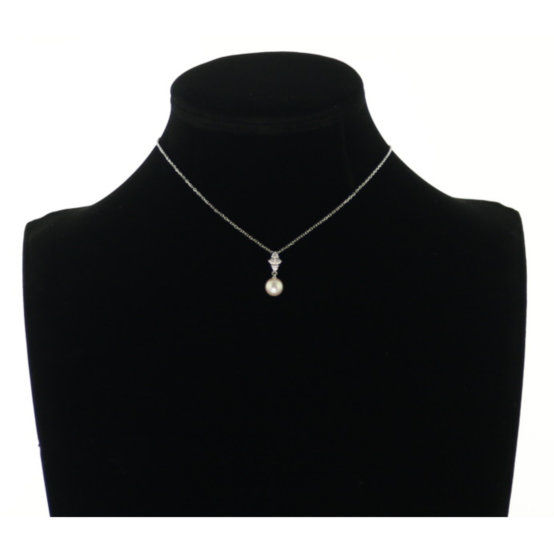MIKIMOTO - ミキモト ネックレス パール 真珠 7.2mm ダイヤ MIKIMOTO - ミキモト ネックレス パール 真珠 7.2mm ダイヤ