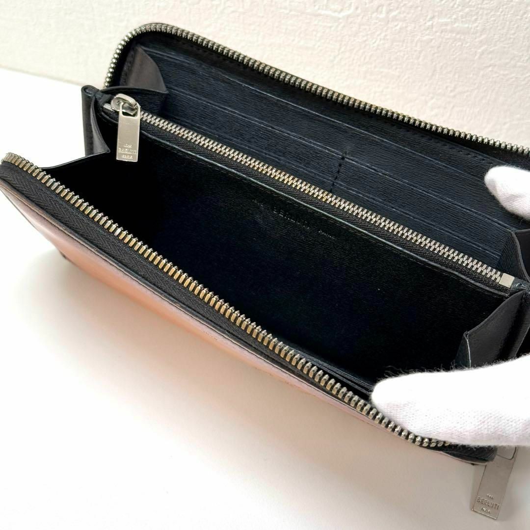 BERLUTI - ベルルッティ 長財布 カリグラフィ ブラウン ラウンド BERLUTI - ベルルッティ 長財布 カリグラフィ ブラウン ラウンド