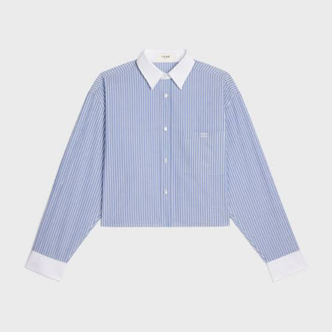 CELINE - celineセリーヌ トリオンフ刺繍ストライプクロップド CELINE - celineセリーヌ トリオンフ刺繍ストライプクロップド